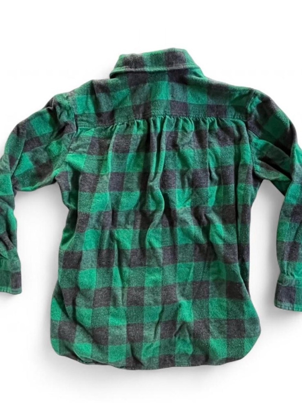 Madewell Green Check Flannel Shirt - Picture 3 of 3